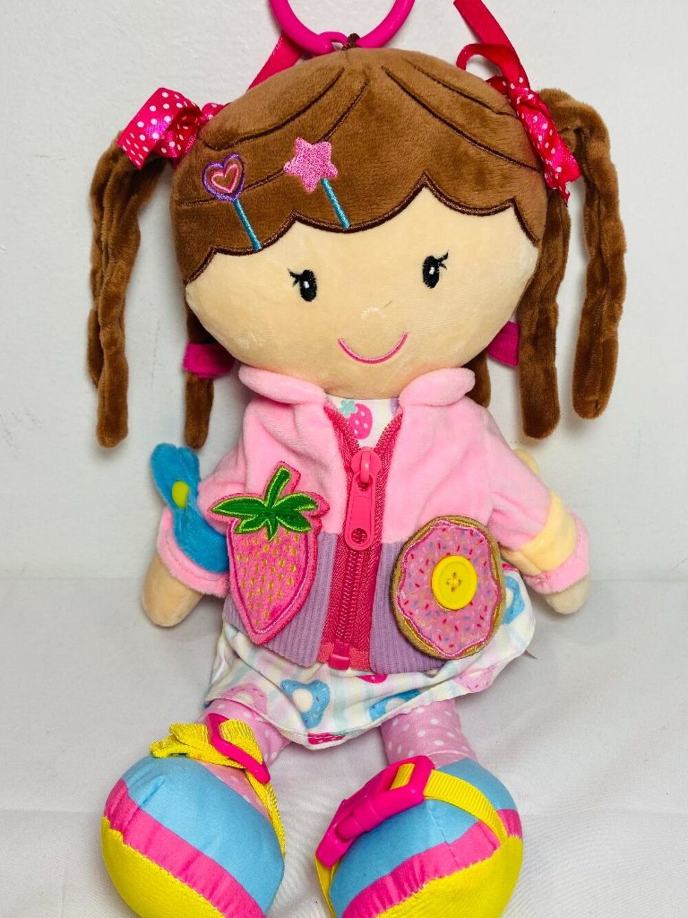 "Daisy" June Garden 15" Montessori Learn-to-Dress Soft Plush Doll 8 Skills
